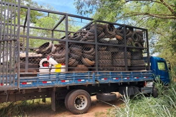 Prefeitura realiza recolhimento de pneus e reforça compromisso com o meio ambiente e combate à dengue